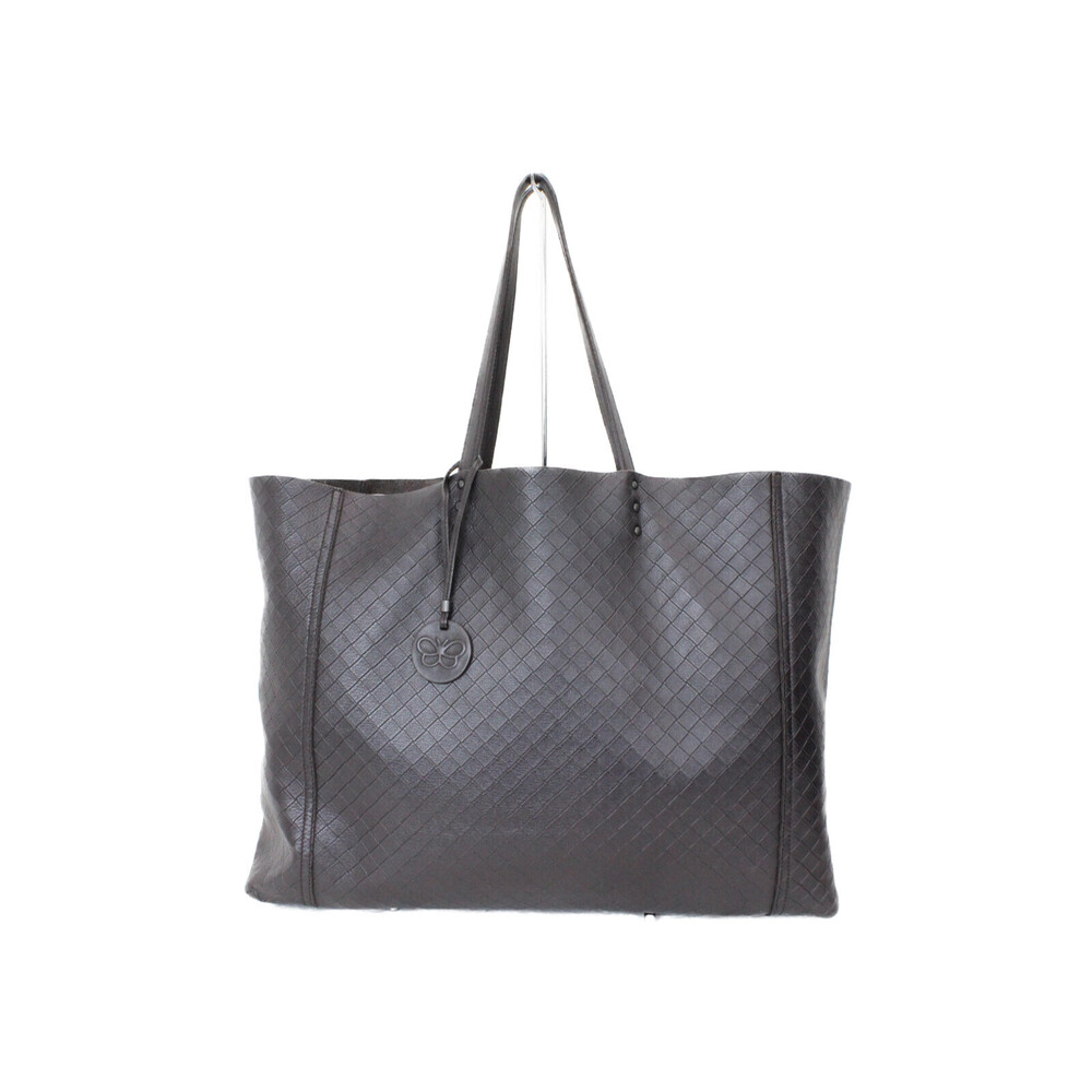 BOTTEGA VENETA Intrecciato Mirage Dark Brown Black handbag diaper bag